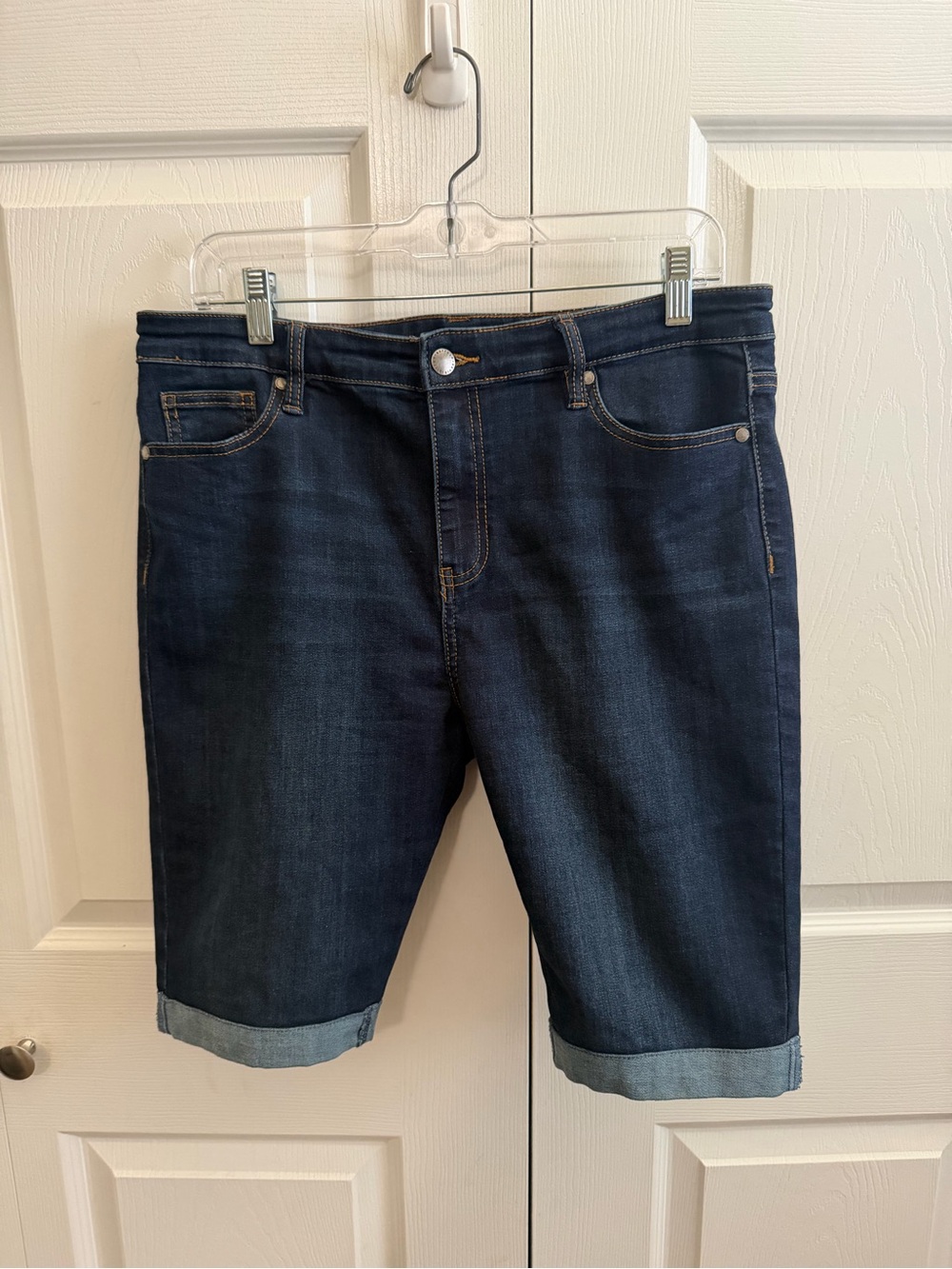 Buffalo David Bitton Women's Dark Blue Denim Bermuda Shorts